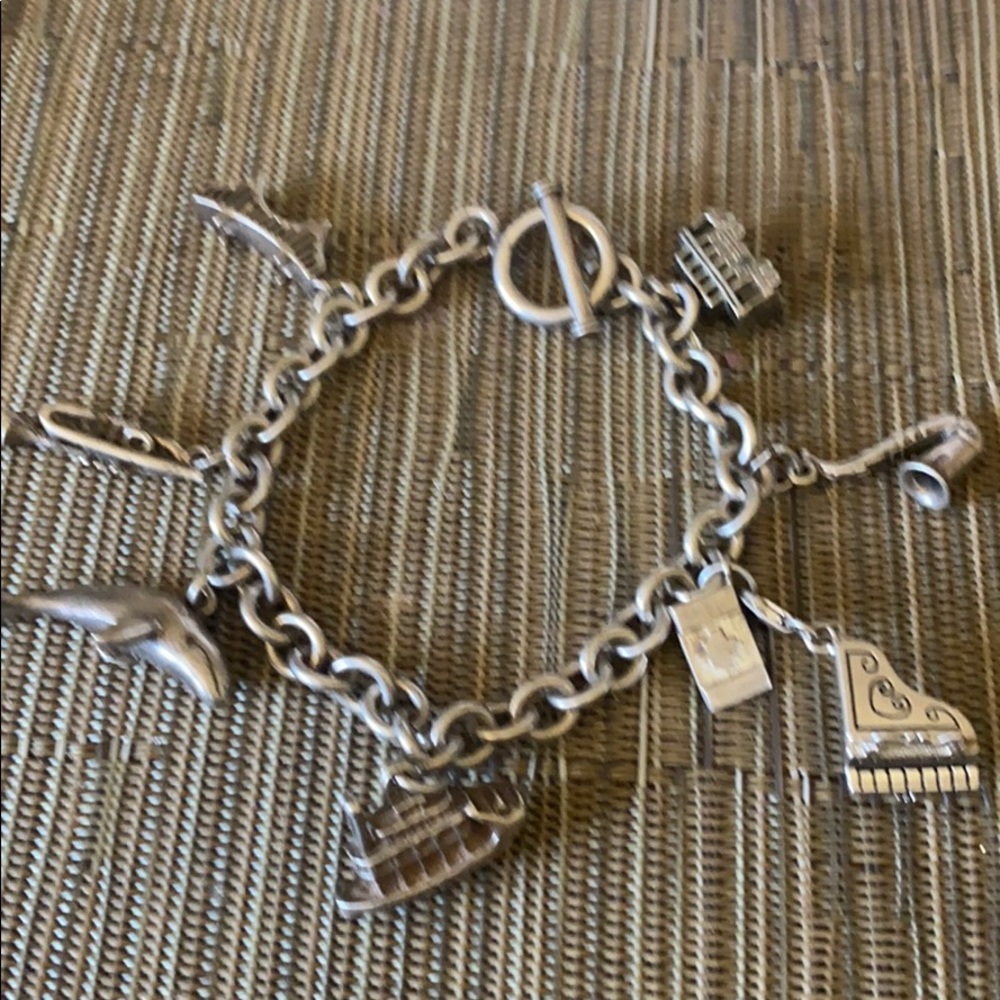 Sterling Silver vintage charms bracelet